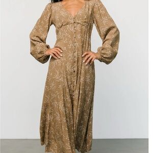 WORN ONCE | Baltic Born Claudine Maxi Dress | Dusty Brown
